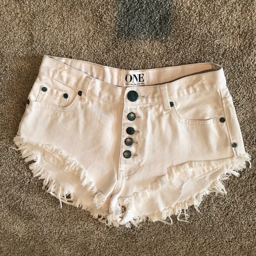 One Teaspoon White Rollers cutoff shorts 25